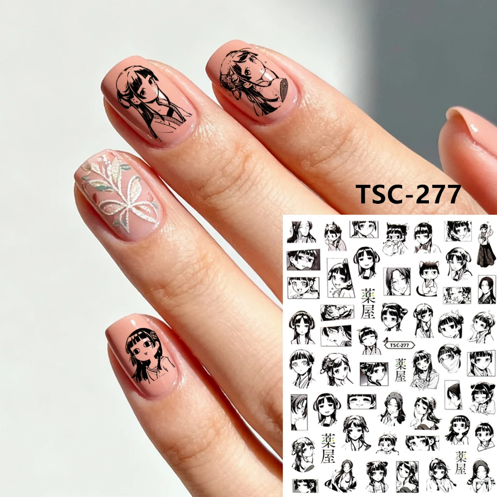 Фото Новейшие классические красивые наклейки для ногтей TSC-277: цветейте свой стиль, 3d наклейки для дизайна ногтей, шаблон, инструмент для ногтей «сделай сам», украшения №1