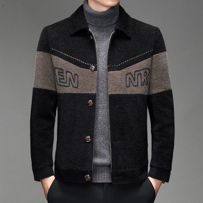 

men's Brand autumn and casual lapel winter short woolen jacket coat