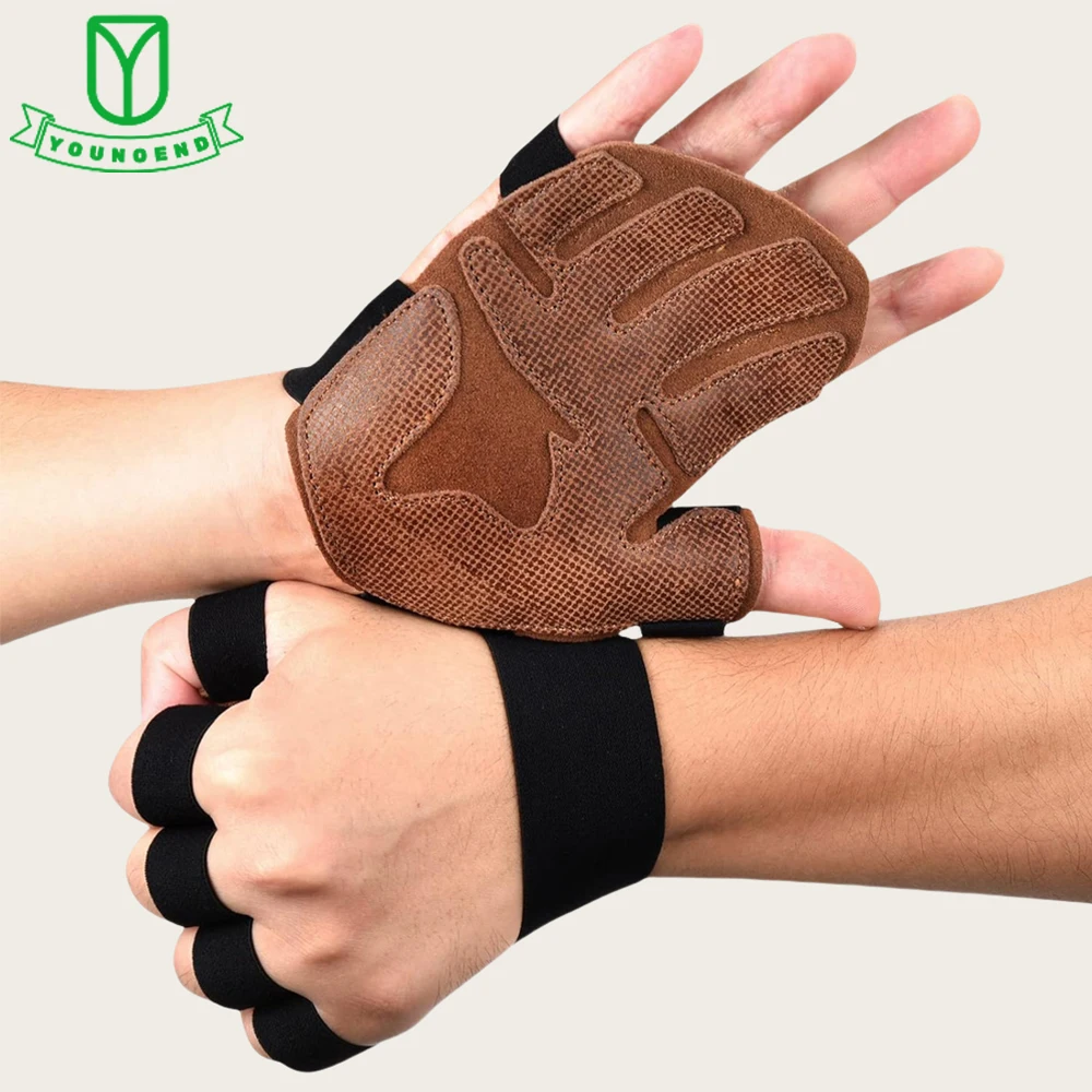 1 пара спортивных перчаток для тяжелой атлетики со встроенными бинтами на