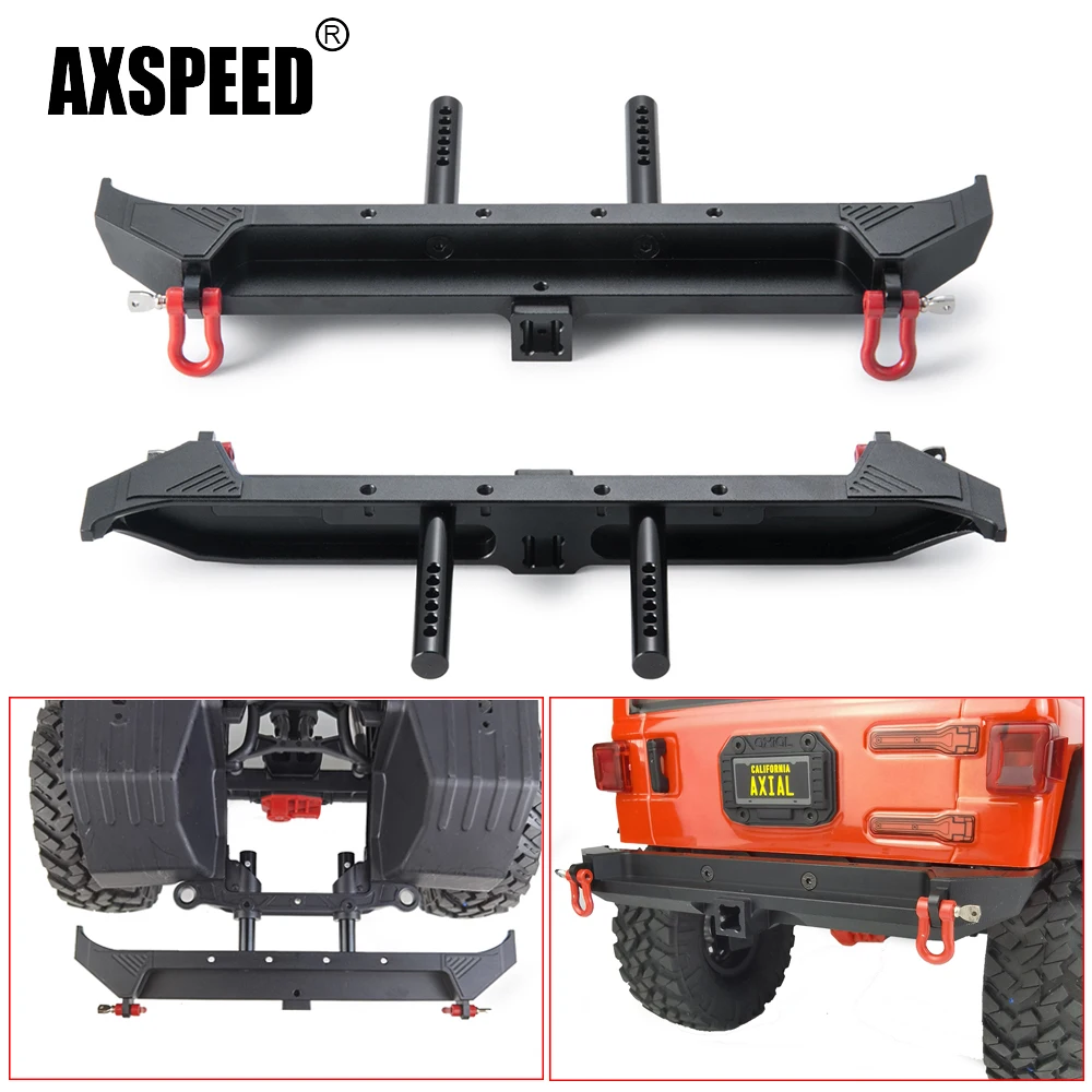 

AXSPEED металлический задний бампер с буксировочным крюком для Axial SCX10 III AXI03006 Jeep Gladiator AXI03007 Wrangler 1/10 RC гусеничные автомобильные запчасти