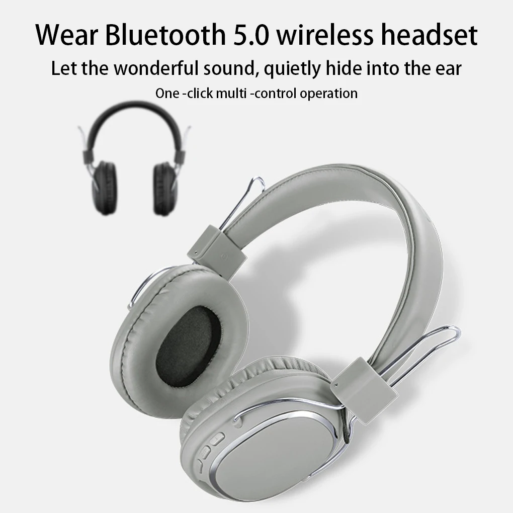 

Wireless Headphone Stereo FM Gaming PU Ear Pad Noise Reduction Headset