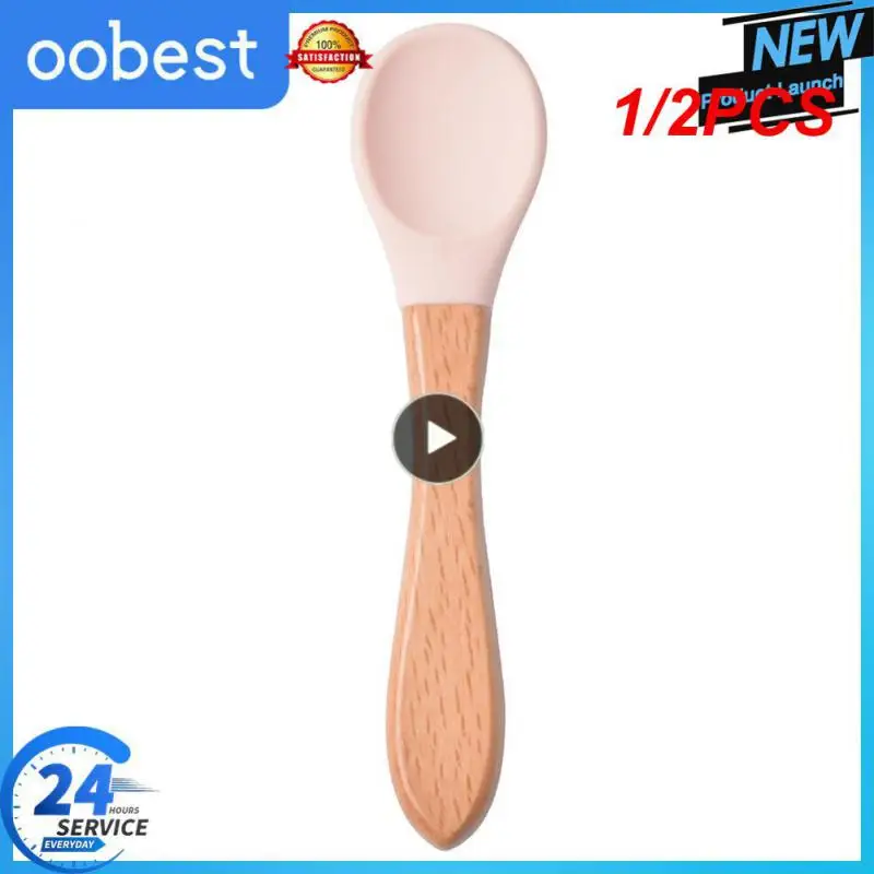 

1/2 шт., силиконовая ложка для кормления малышей