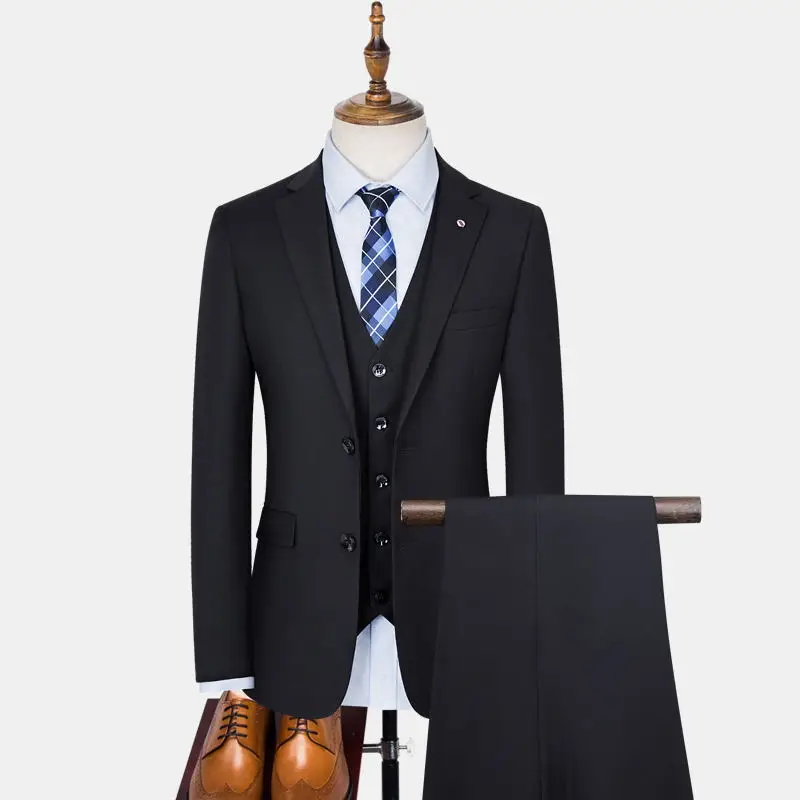 

2022 эксклюзивный стиль (Блейзер + жилет + брюки) мужской костюм Модный деловой Элегантный Тонкий Повседневный джентльменский Свадебный официальный комплект из 3 предметов