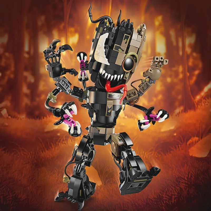 Фигурка супергероя Marvel стражи Галактики треант Грут Cos Веном фигурки кирпичи классический фильм строительные блоки игрушки для детей Подарки