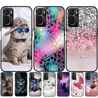 phone cover for oppo a36 4g a76 a96 4g case silicone soft cat case for oppo k10 4g case tpu black cover for realme 9i funda capa