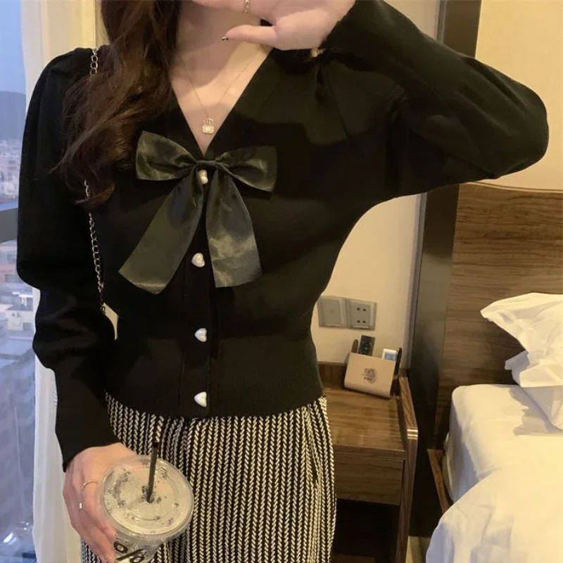 Кардиган женский студенческий модный вязаный для отдыха милый элегантный