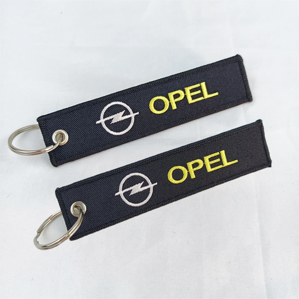 

Car Fabric Keychain Key Ring Black Key Tag for opel corsa c b vivaro insignia antara Man Automotive Accessories Gadgets