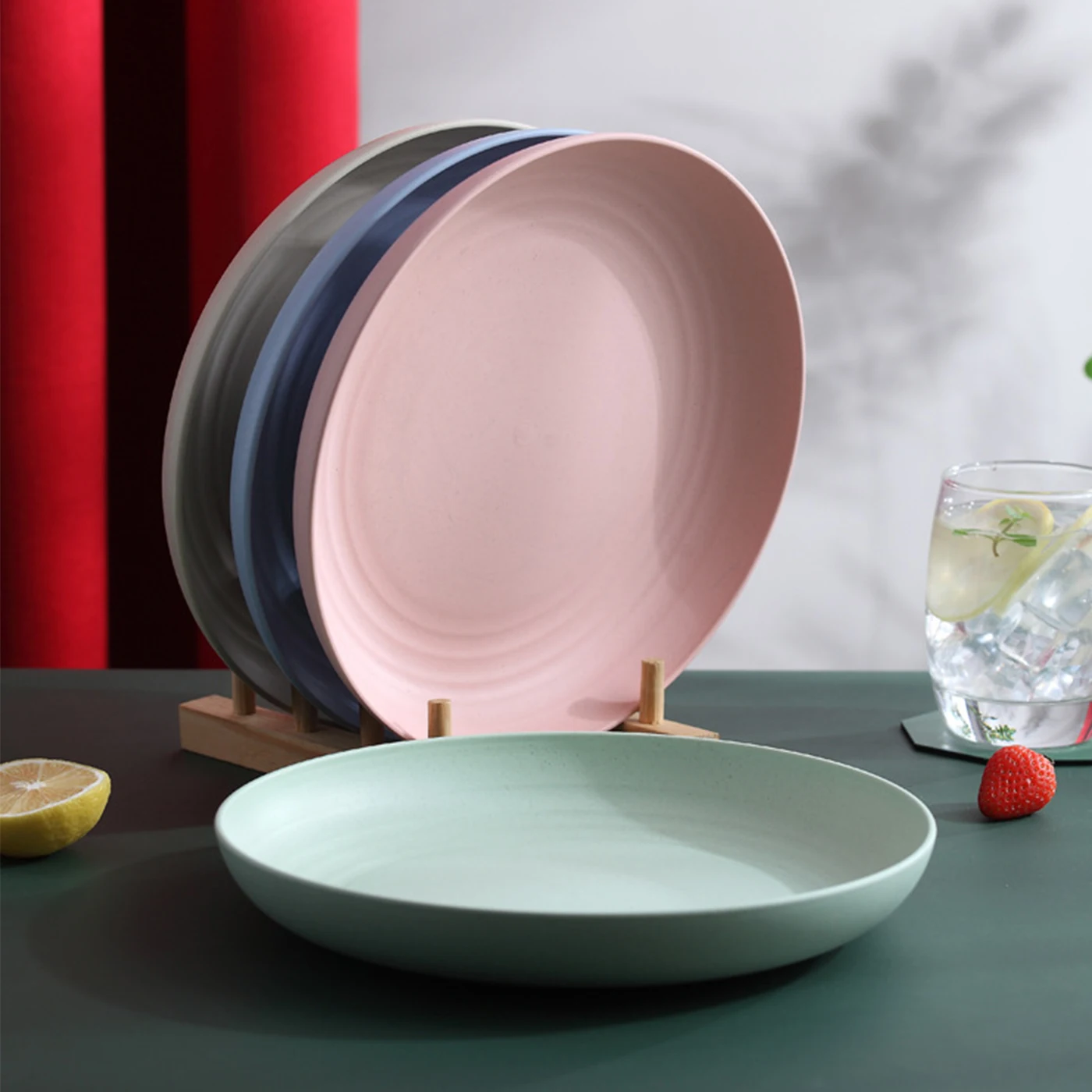 4 шт. пластины из пшеничной соломы многоразовая пластина небьющаяся кухонная