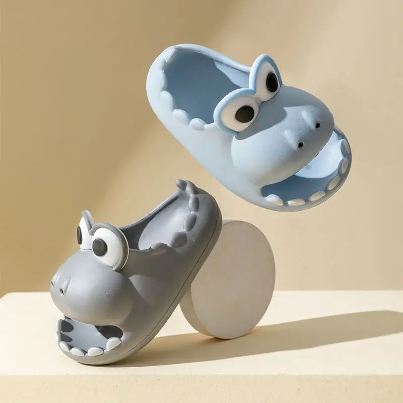 Kids Mules Shoes Clogs Summer Baby Toddler Boys And Girls Sandals Cartoon Dinosaur Slippers Outdoor Beach Non-slip Slippers