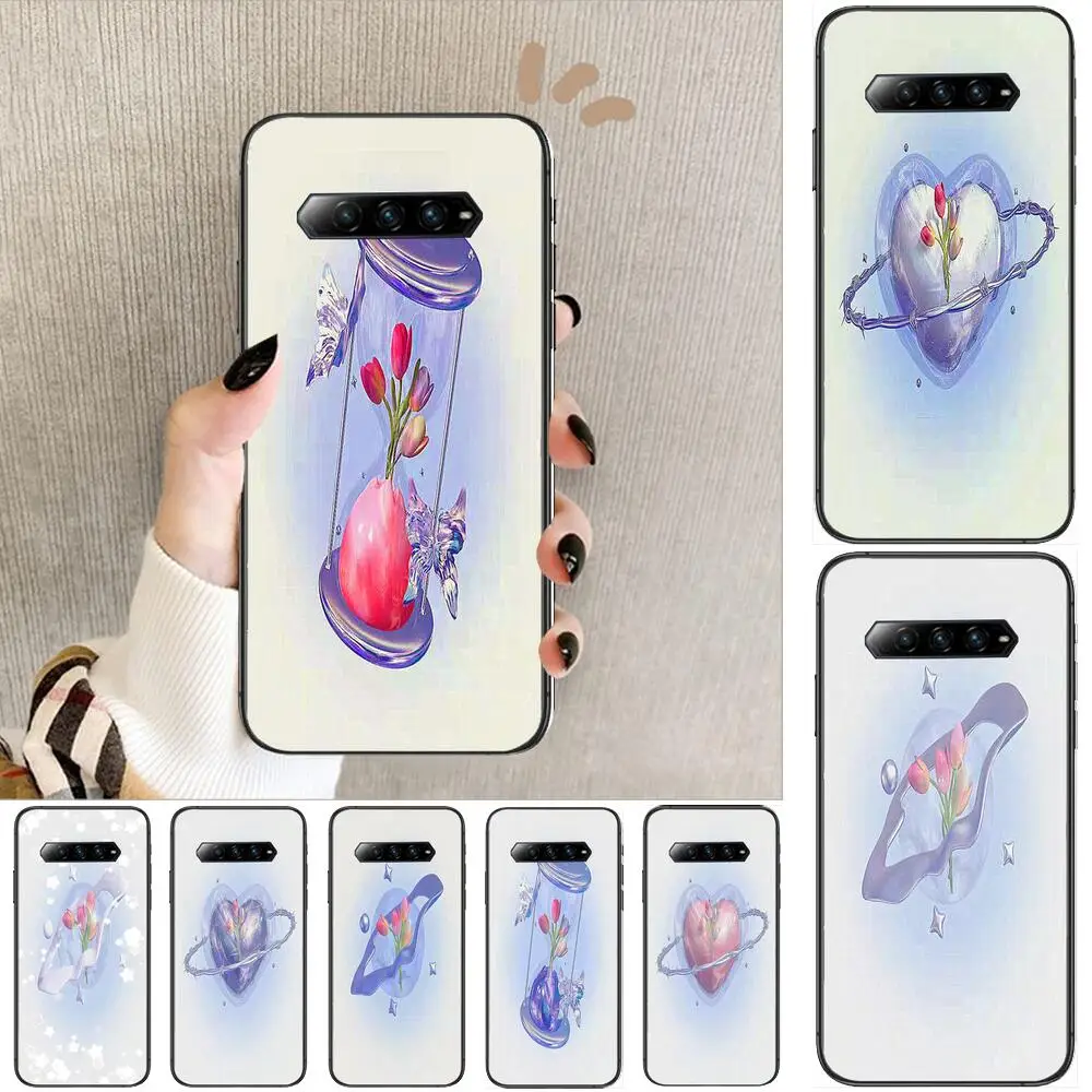 

DIY-romance of tulips Phone Case For xiaomi redmi Black Shark 4 Pro 2 3 3s Cases Helo Black Cover Silicone Back Prett mini cover