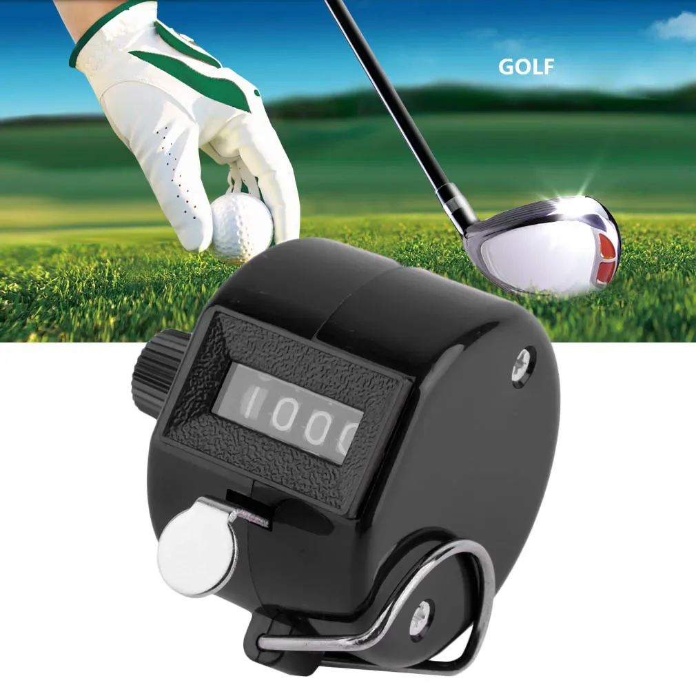 

Free Shipping 4 Digit Number Counters Plastic Shell Hand Finger Display Manual Counting Tally Clicker Timer Soccer Golf Counter