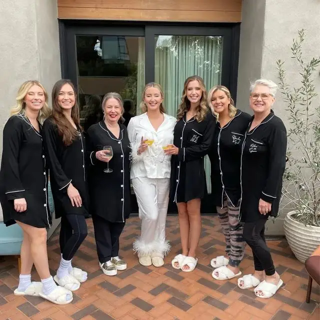 Mother of the Bride Pajamas Wedding Bride Sleep Shirt Personalized Pajama Dress Button Down Shirt Bridesmaid Sleep Shirt