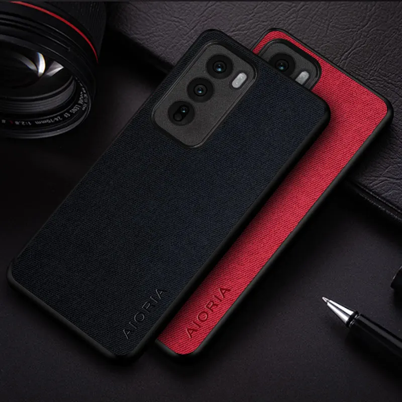 Чехол для OPPO Reno12 11 Pro 12 F простой однотонный текстильный кожаный чехол reno pro coque