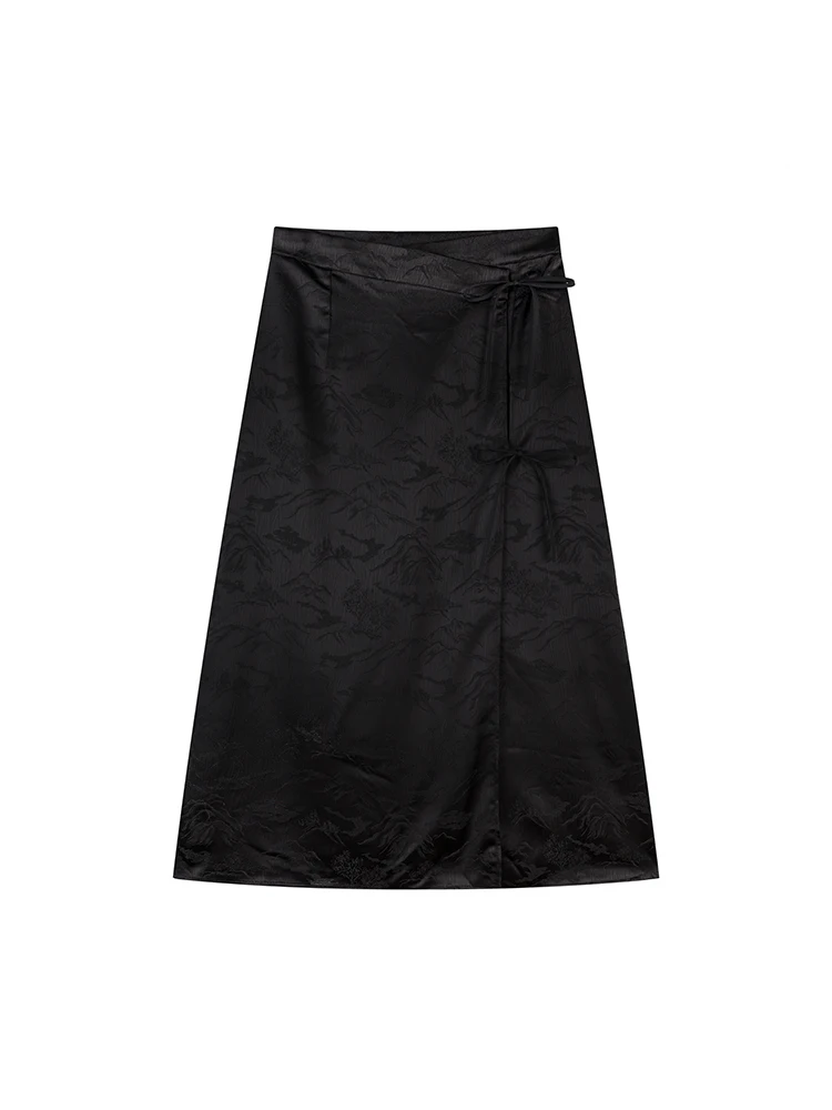 Женская Жаккардовая юбка в стиле ретро с высокой талией