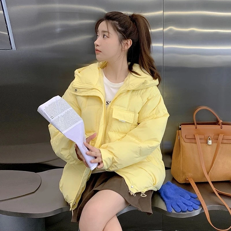 Зимнее свободное пальто большого размера женские парки пуховая хлопковая