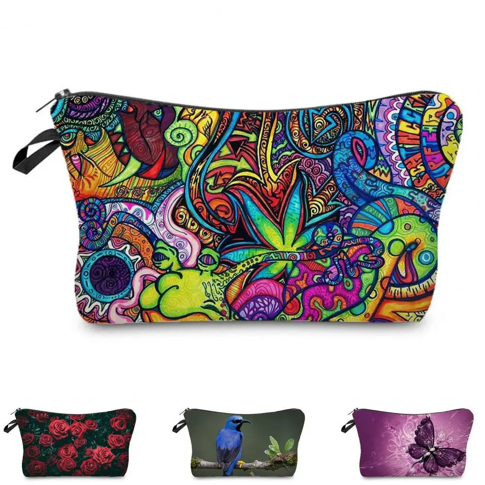 

Fashion Flower Print Cosmetic Bags Women Makeup Bag Water Resistant Makeup bag Organizer Bag Women Multifunction Beauty Bag