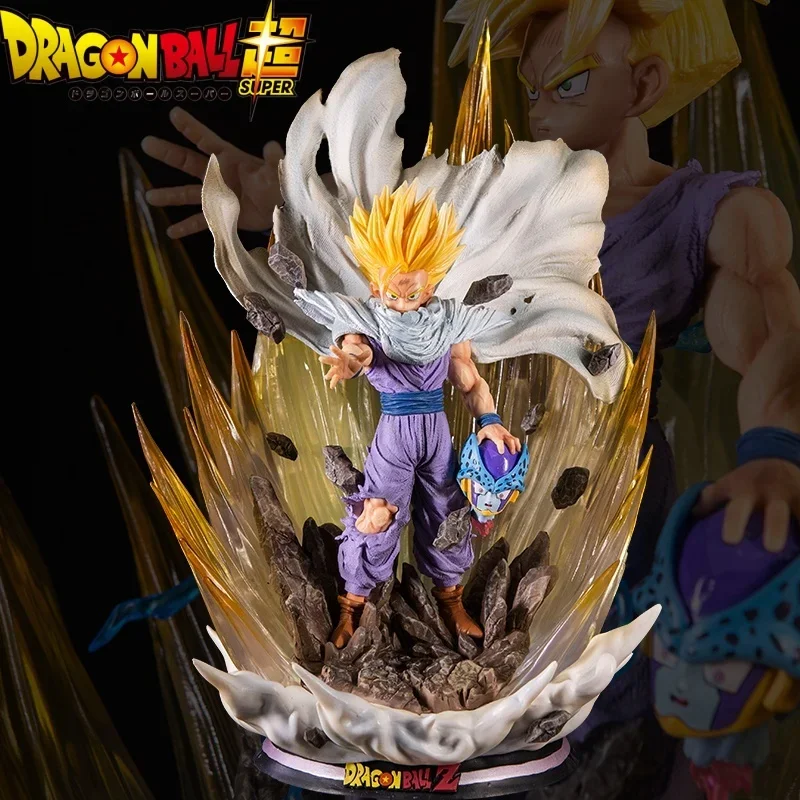 Dragon Ball Son фигурка гохана 42 см Super Saiyan 2 Gk Dbz Cell Аниме фигурки Статуэтки из ПВХ со