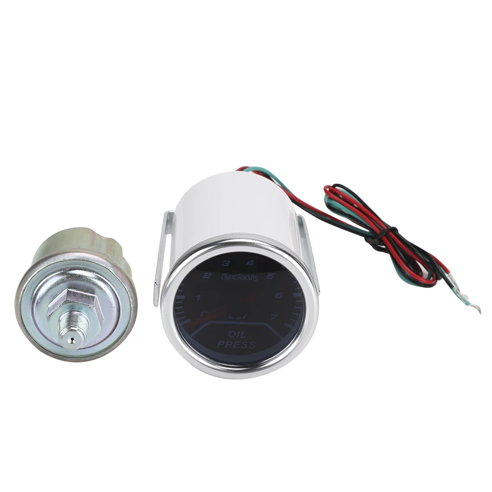 

Mechanical Oil Pressure Gauge 0-7 BAR 52mm/2in White Light with Sensor