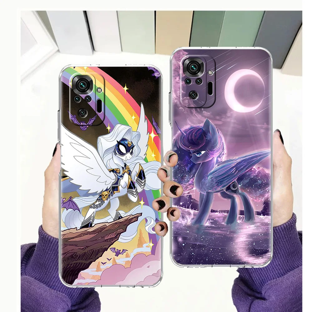

Мультяшный Прозрачный чехол для телефона My Little Pony, Роскошный чехол для Redmi 11 10 K40 8A 9A 9C Note 7 8 8T 9 9S 10 Pro Plus 4G, мягкий чехол из ТПУ