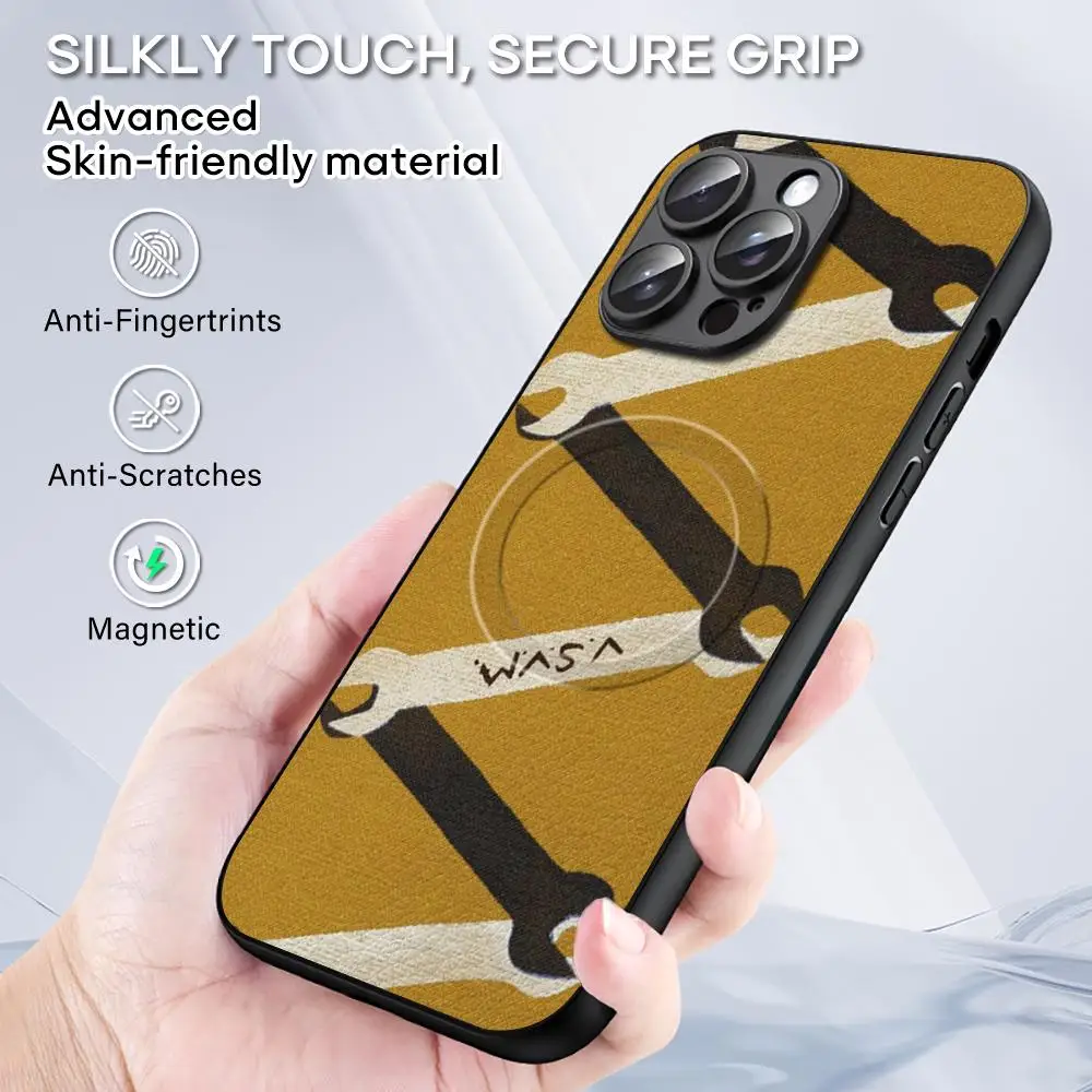 Простой чехол для телефона visvim ins iPhone 16 15 14 13 12 11 Plus Pro Max Magsafe из овчины