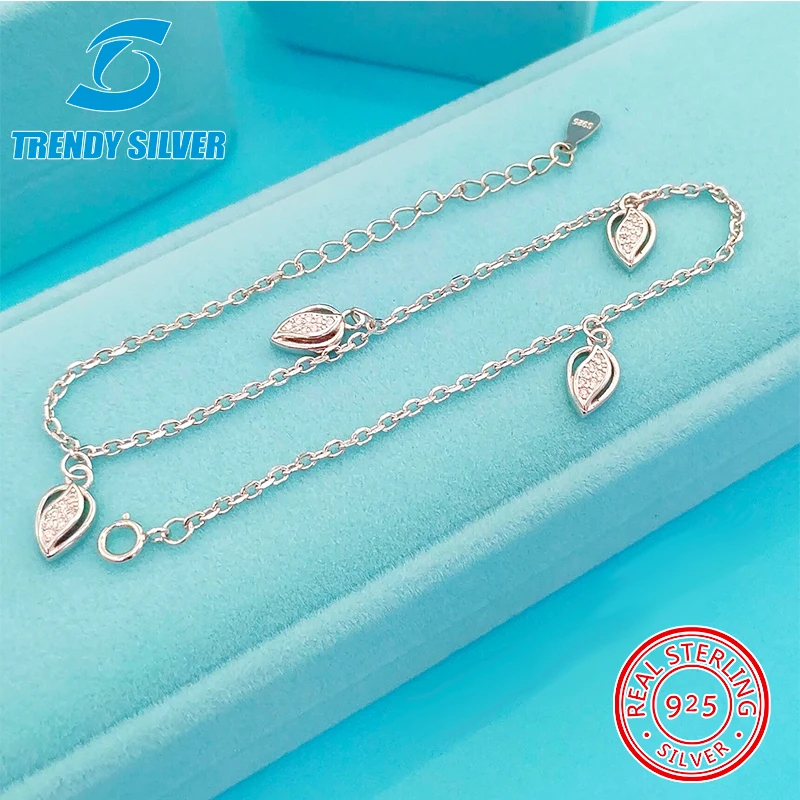 

S925 Silver Simple Pendant Anklet Female Anklets Barefoot Sandals Foot Chain 2022 New Ankle Bracelets for Women Beach Jewelry