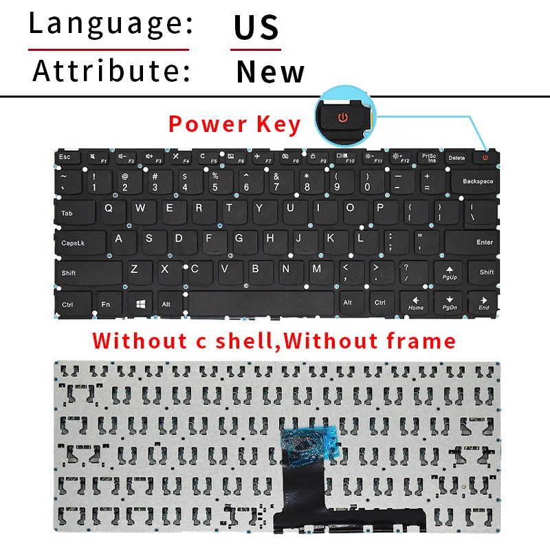 Фото Запасные клавиатуры для Lenovo Ideapad 110 14IBR 14AST 110-14ACL 110-14IBR 110-14AST SN20K92833 5CB0L45748 №2