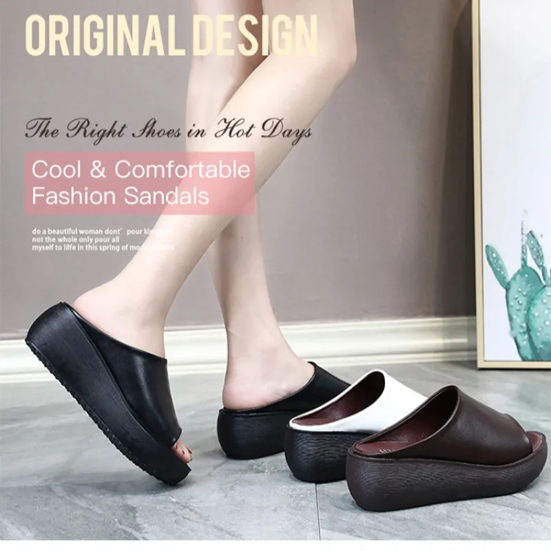 

Summer New Women's Slippers Fashionable Fish Mouth Flatbottomed Slippers