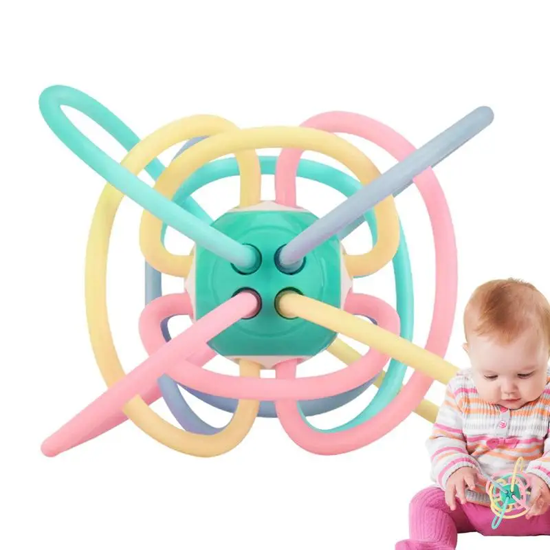 

Детский мяч для захвата рук, детский Манхэттен, мяч для зубов, клей-погремушка для рук, мягкий клей-мяч, используется для захвата и обучения укусам, пазл