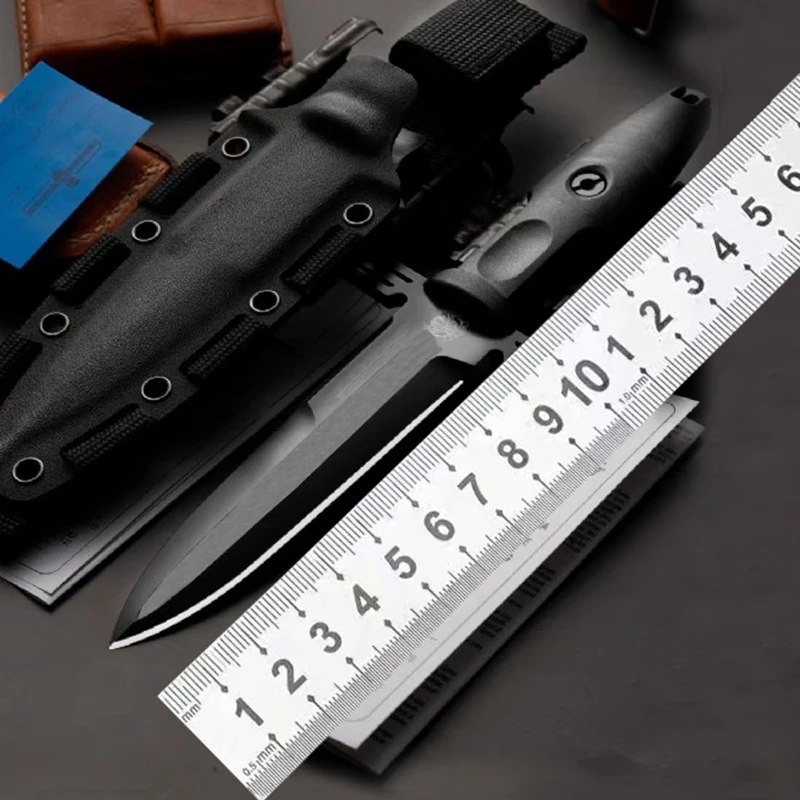 Металлический прямой нож extreme REOS D2 тактический охотничий с нейлоновой ручкой из