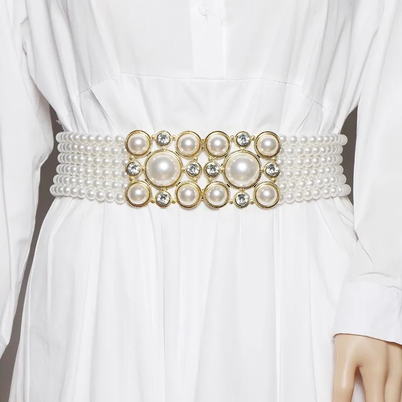 Женский модный эластичный жемчужный вязаный корсет женское пальто с поясом