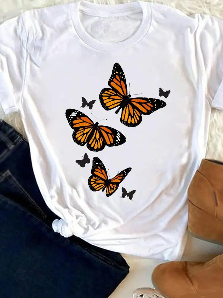 

Fashion Women T Shirt Harajuku Summer Tee Cartoon Book Love Lovely Trend Short Sleeve T-Shirts Female Blouses Graphic Crop Tops