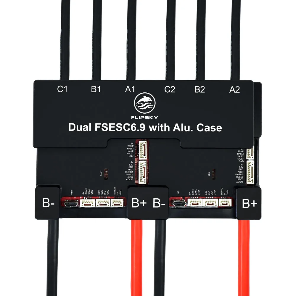 Двойной контроллер двигателя FSESC 6 9 100A одиночный 200 А двойной на базе VESC ESC с