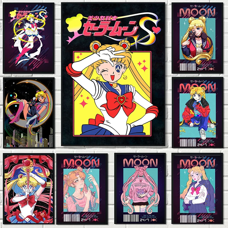 

Anime Sailor Moon Canvas Painting Princess Wall Art Posters HD Print Picture Aesthetic Adolescente Girl Bedroom Home Decoration