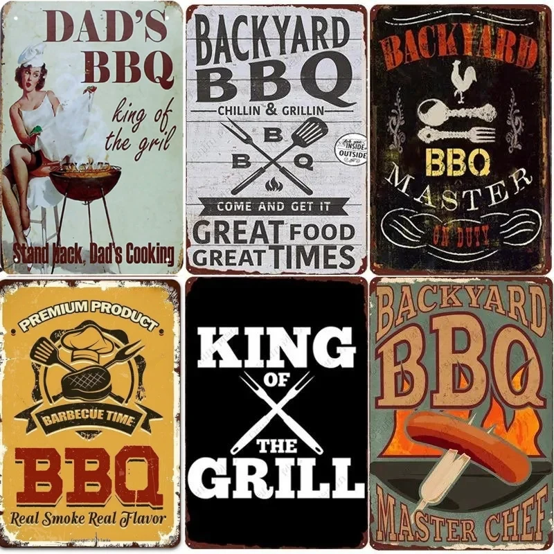 Винтажная Металлическая Табличка Для Барбекю king Сада Гриля Паба Уличного Декора