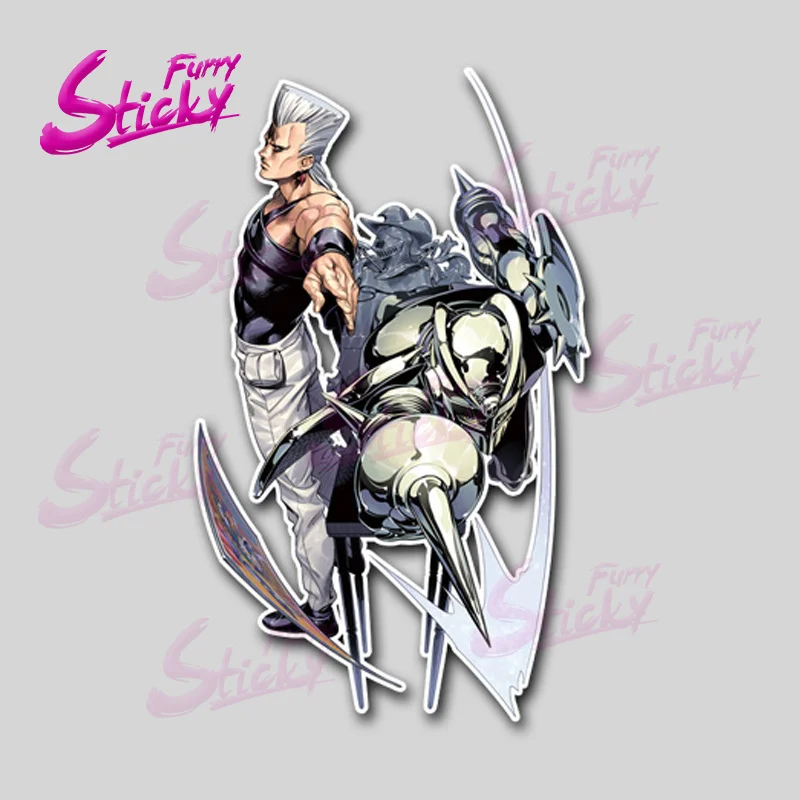 Пушистая липкая наклейка JOJO крутая аниме на автомобиль автомобильные аксессуары