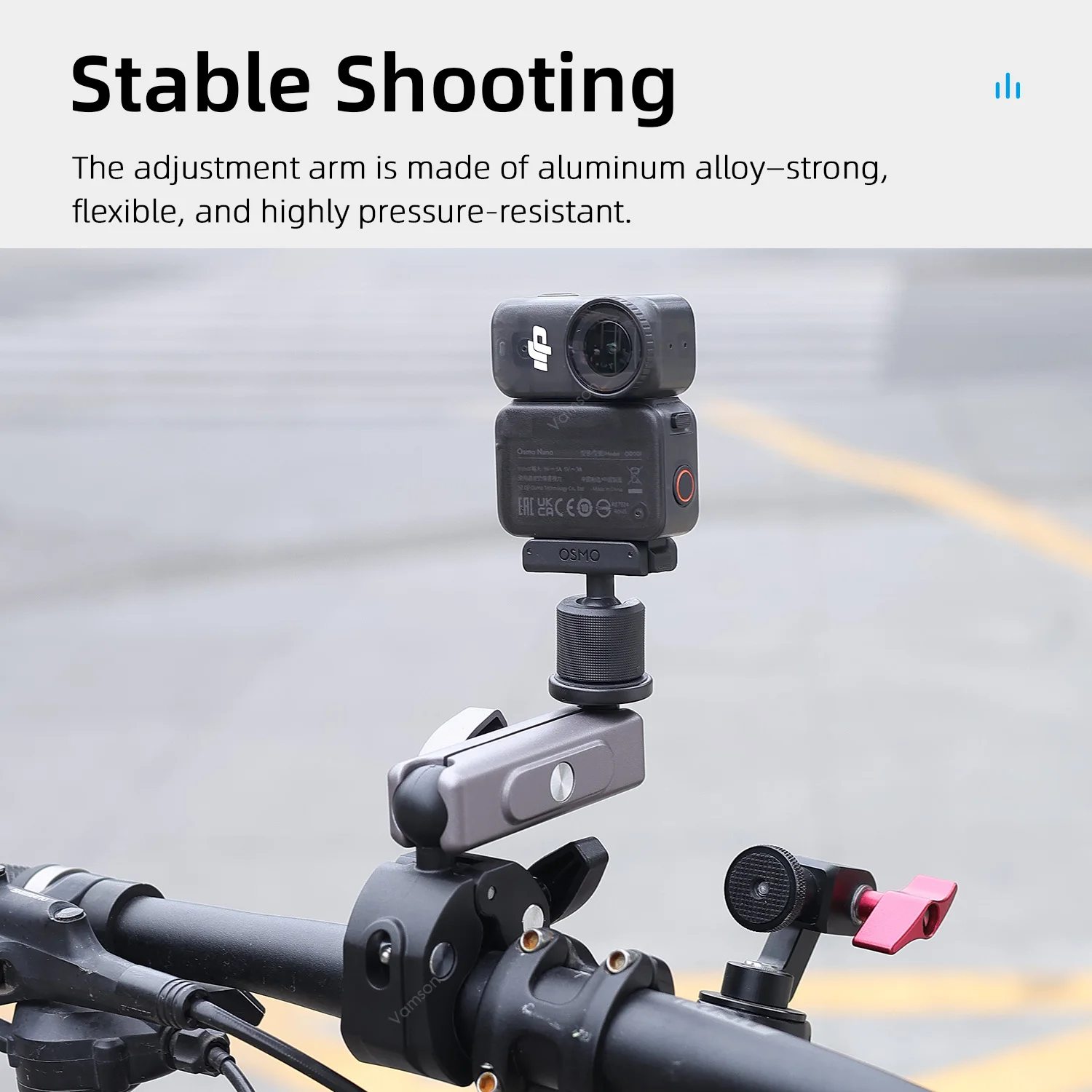 Фото Крепление-зажим Vamson для DJI Osmo Nano на руль, для мотоцикла, велосипеда, для съемки, аксессуары для экшн-камер №4