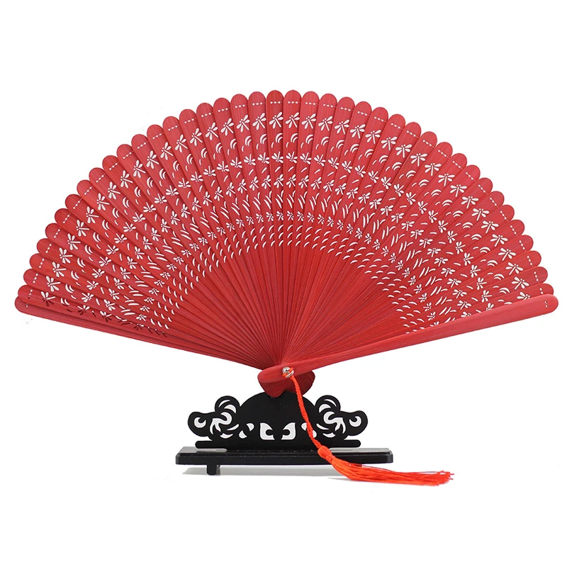 

Бамбуковый складной веер с вырезами, китайский классический Ручной Веер eventail Mariage, домашнее декоративное ремесло, подарок, вентилятор