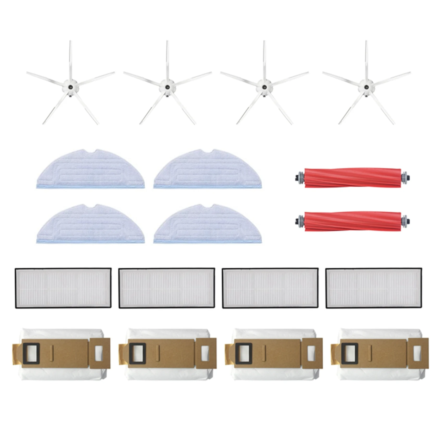 

18Pcs for Xiaomi Roborock S7 T7S T7S PLUS Robot Vacuum Cleaner Spare Parts Main Brush Mop Rag Filter Side Brush Dust Bag