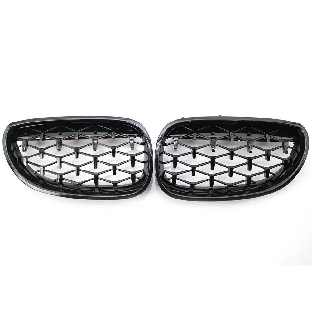 

Car Gloss Black Front Bumper Kidney Grill Kidney Grille Mesh Fit For BMW E60 2003-2009 5 Series Fender Middle Grill 51137065702