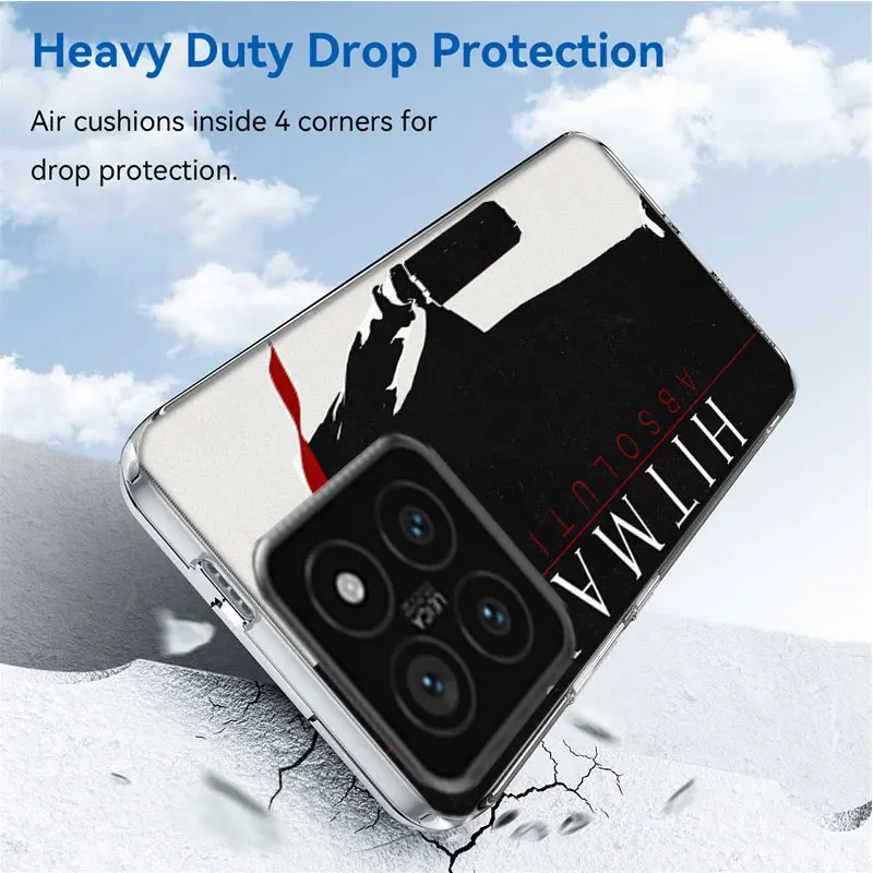 Man Hitman Agent Silicone Clear Phone Case For Xiaom Mi 12 12T 11T 10T 9T 13 11 10 9 8 Lite CC9 CC9E Pro 6X 5X A1 A2 A3 Cover Co