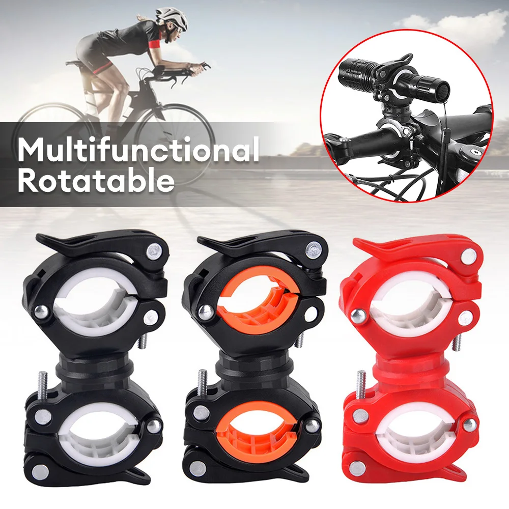 

Bike Flashlight Holder Universal MTB Road Bicycle Flashlight Mount 360º Rotation Bracket Torch Clip Cycling Riding Accessories