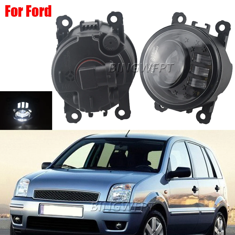 Фото Комплект из 2 противотуманных фар для Ford Fusion Estate JU 2002-2008 годов, дневные ходовые огни, блок противотуманных фар №1