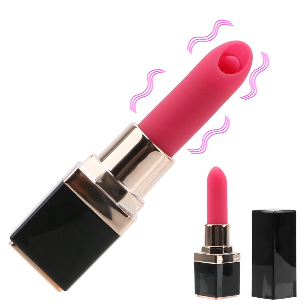 Мини-вибратор для губной помады 10-скоростной вибратор языка пуля массаж точки G
