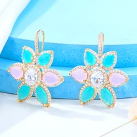 missvikki retro statement flower earrings geometric cute dangle earrings for women wedding party christmas gift wholesale