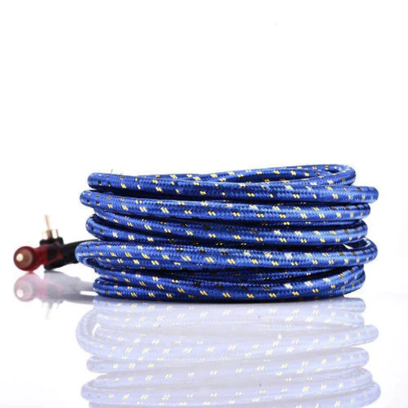 3x5 м 2 Rca на разъем автомобильный стерео аудио кабель усилитель Плетеный