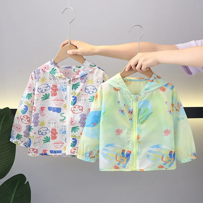 Yikids детская солнцезащитная одежда Новое поступление лета куртка с героями
