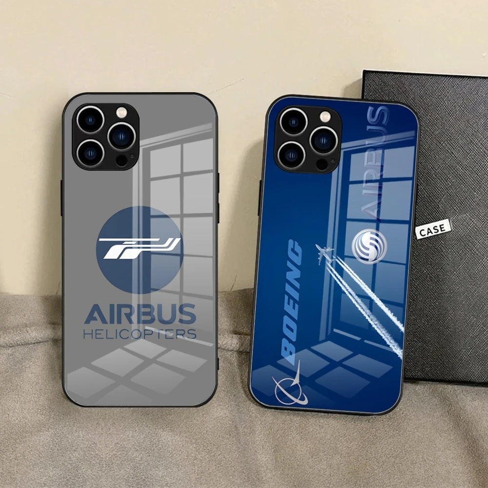 Чехол для телефона с логотипом Airbus IPhone 15 Pro Max14 12 11 13 16 X XR XS 8 7 Plus SE задняя крышка из