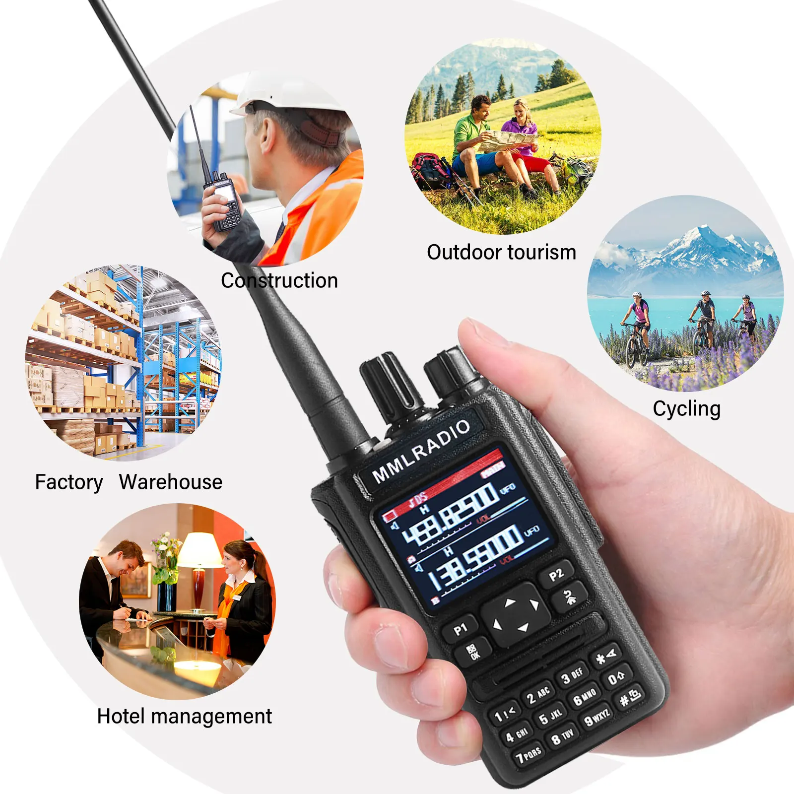 Uhf Vhf Two Way Cb Radio FRS PMR446 GPS 6 Bands 256CH Long Range Device Air Band Full Band Police Scanner Marine Walkie Talkie