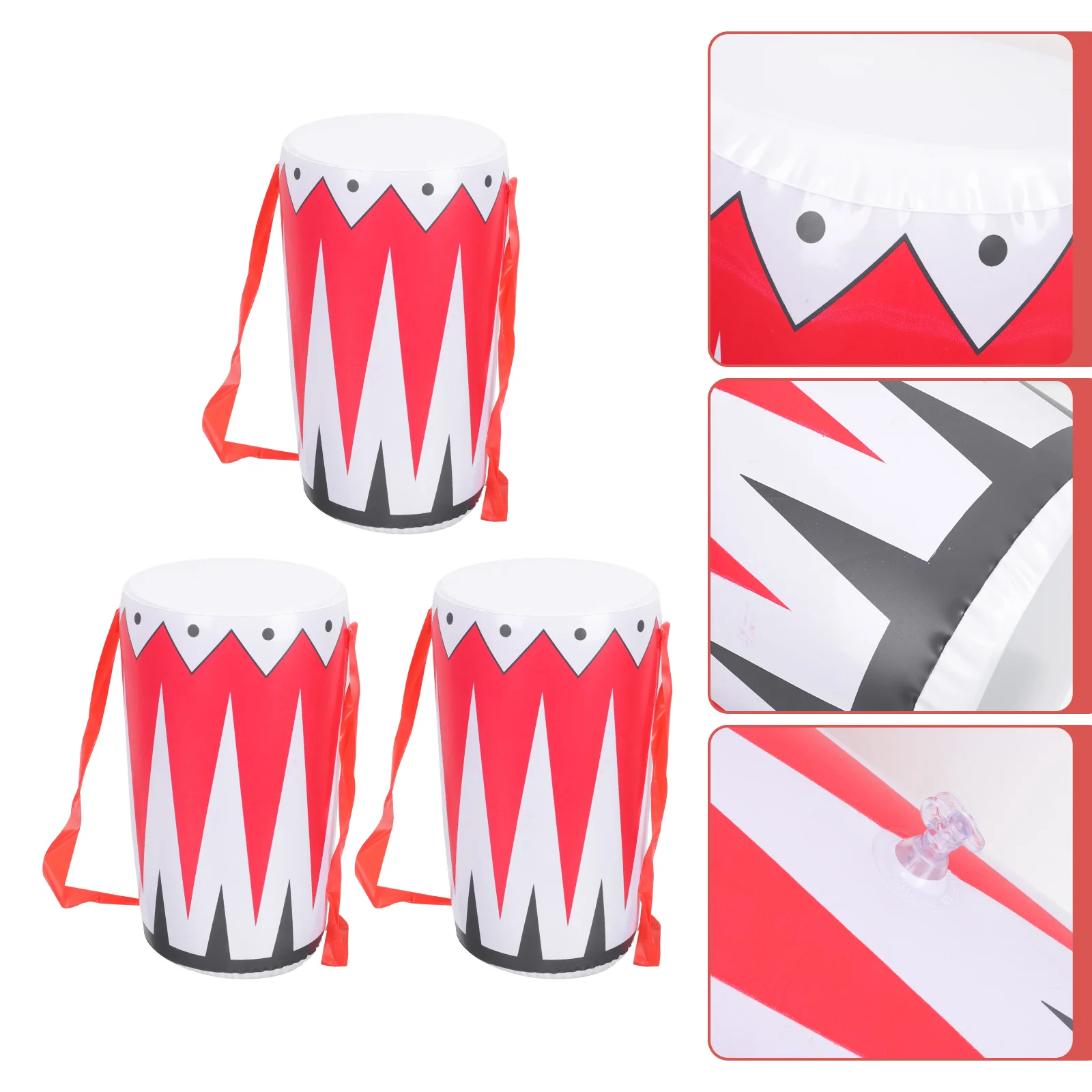 

3Pcs Fake Inflatable Waist Drum Children Party Inflatable Waist Drum