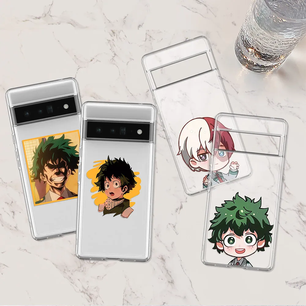 

Anime My Hero Academia Phone Case for Google Pixel 7 6a 6 Pro 5 5a 5G 4 4a 5G 4XL 3aXL 3a 3XL 3 2 2XL Soft Back Shockproof Cover